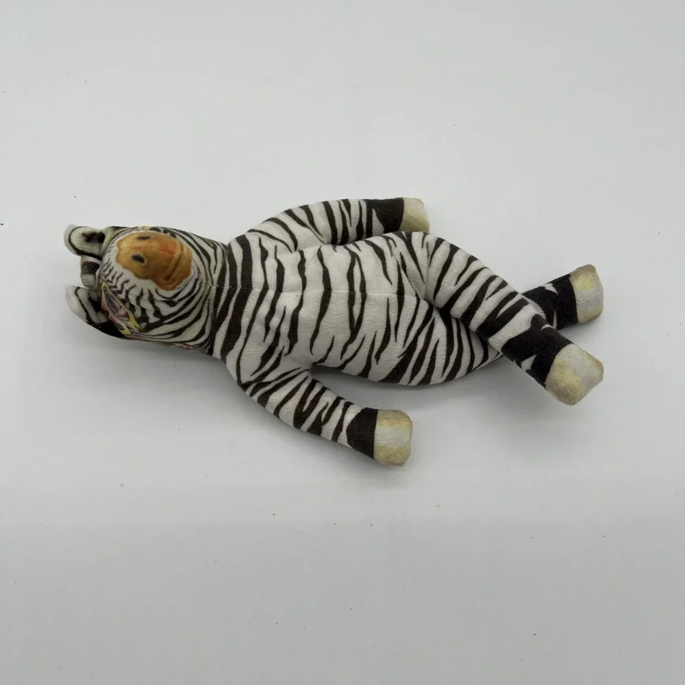Vintage 1992 The Toy Works Stuffed Aviator Zebra‎ Pilot Plush Beanie 9